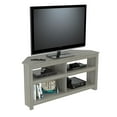 thumbnail image 2 of Inval 4-Shelf Corner TV Stand for TVs up to 60”, Smoke Oak, 2 of 7