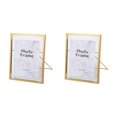 thumbnail image 1 of Justharion Nordic Metal Glass Photo Frame Crafts Bedroom Home Decors Desktop M Golden 2Set, 1 of 6