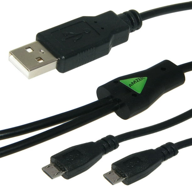 USB to Dual Micro USB Cable, Premium USB Splitter Cable Convert 1