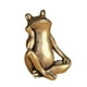 thumbnail image 1 of Adorno de latón puro con forma de rana sentada para decorar el escritorio de casa. Accesorio de latón único y elegante para el té., 1 of 6