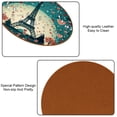thumbnail image 5 of Valentine's Day 6Pcs Round Microfiber Leather Table Coasters, 11x11 cm/4.3x4.3 in, Heat- Drink Mats for Home and Kitchen, 5 of 6