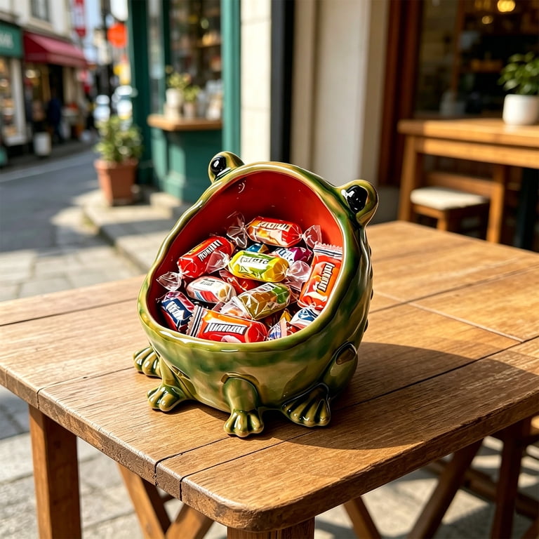 Frog Candy Bowl Decor, Key Holder Bowl Tray for Entryway Table