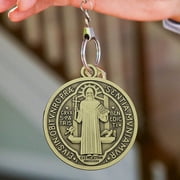 Yvsxxv 2-Piece Saint Benedict Cross Medal Set, Vintage Catholic Home Blessing