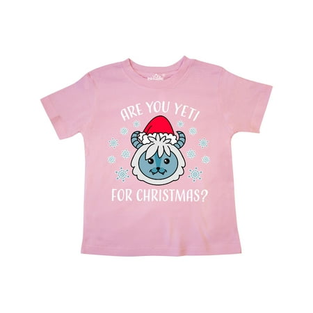 

Inktastic Are you Yeti For Christmas with Yeti and Snowflakes Adult Gift Toddler Boy or Toddler Girl T-Shirt