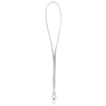 thumbnail image 2 of Correa de cuello de cuero PU unisex Hugo con clip de langosta de metal para tarjetas de identificación Plata, 2 of 7