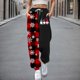 thumbnail image 3 of Gibobby Pantalones para nieve Mujer Mujer Otoño e Invierno Casual Moda Navidad Divertido impreso Cintura elástica Pantalones deportivos Blanco S, 3 of 4