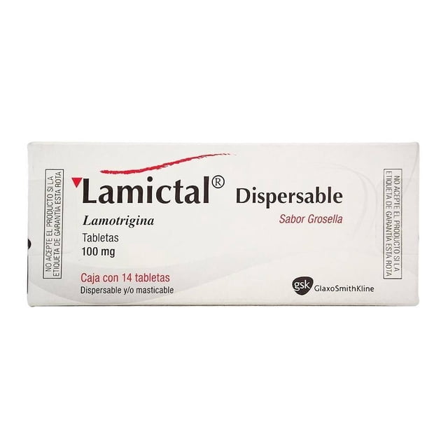 Lamictal 100 mg 14 tabletas dispersables sabor grosella