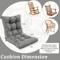 thumbnail image 2 of Kimunuk Outdoor Chair Cushions Set of 4, 42 x 21 x 5 in Non Slip Porch Swing Cushion Seat Back Cushions with Ties for Indoor Patio Rocking Chair, Light Grey, 2 of 8