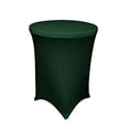 thumbnail image 1 of LA Linen Housse Ronde en Spandex pour Table de Bar Haute, 36 Pouces Ronde 42 Pouces de Hauteur, Vert Chasseur, 1 of 3