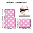 thumbnail image 5 of Pofeuu Pink And White Polka Dot Print Car Foot Mat Set of 4 Pieces - All-Weather Full Set Floor Mats for Cars Trucks SUVs, 5 of 7