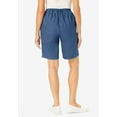 thumbnail image 2 of Woman Within Plus Size 7-Day Elastic-Waist Pull-On Cotton Denim Shorts, 2 of 6