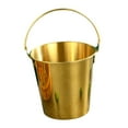 thumbnail image 3 of Cubo de hielo de acero inoxidable, cubo de hielo de Metal con mango portátil, cubo para ensalada, cubo para aperitivos, cubo para bebidas, oro, 3 of 8