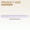 thumbnail image 2 of Uxcell 2pcs Straight Ruler 11.81" Metric SAE Aluminum Rulers with Hole Purple, 2 of 7