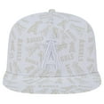 thumbnail image 2 of Men's New Era White Los Angeles Angels Logo Dunes A-Frame Trucker 9FIFTY Snapback Hat, 2 of 6