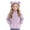 Purple, variant on Girls Long Sleeve Casual Cute Teddy Bear Hooded Sweatshirt Plush Pullover Tops (Grey, 4-5 Years)