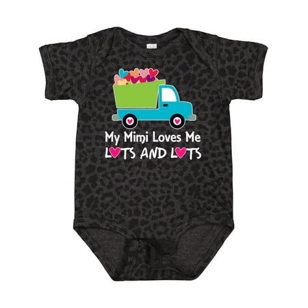 

Inktastic Mimi Loves Me Grandson Truck Gift Baby Boy Bodysuit