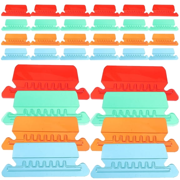 40 Pcs Color Label Hanging Clip File Folder Tabs and Inserts Clear Plastic Folders Files with for