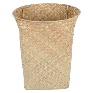 Superio Rattan Step on Trash Can 6L - Brown