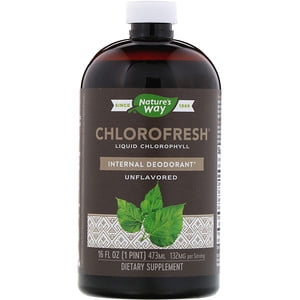 Nature's Way, Chlorofresh, Liquid Chlorophyll, Unflavored, 16 fl oz (473 ml) (Pack of