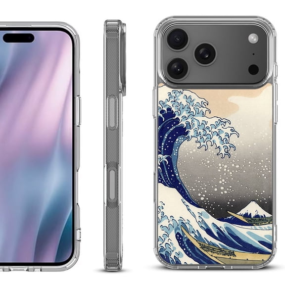 For iPhone 17 Pro Max Protective Shockproof Phone Case, by OneToughShield - Great Wave