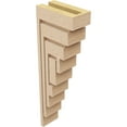 thumbnail image 5 of 3"W x 6"D x 18"H Thin Landon Rough Cedar Woodgrain TimberThane Corbel, Primed Tan, 5 of 6
