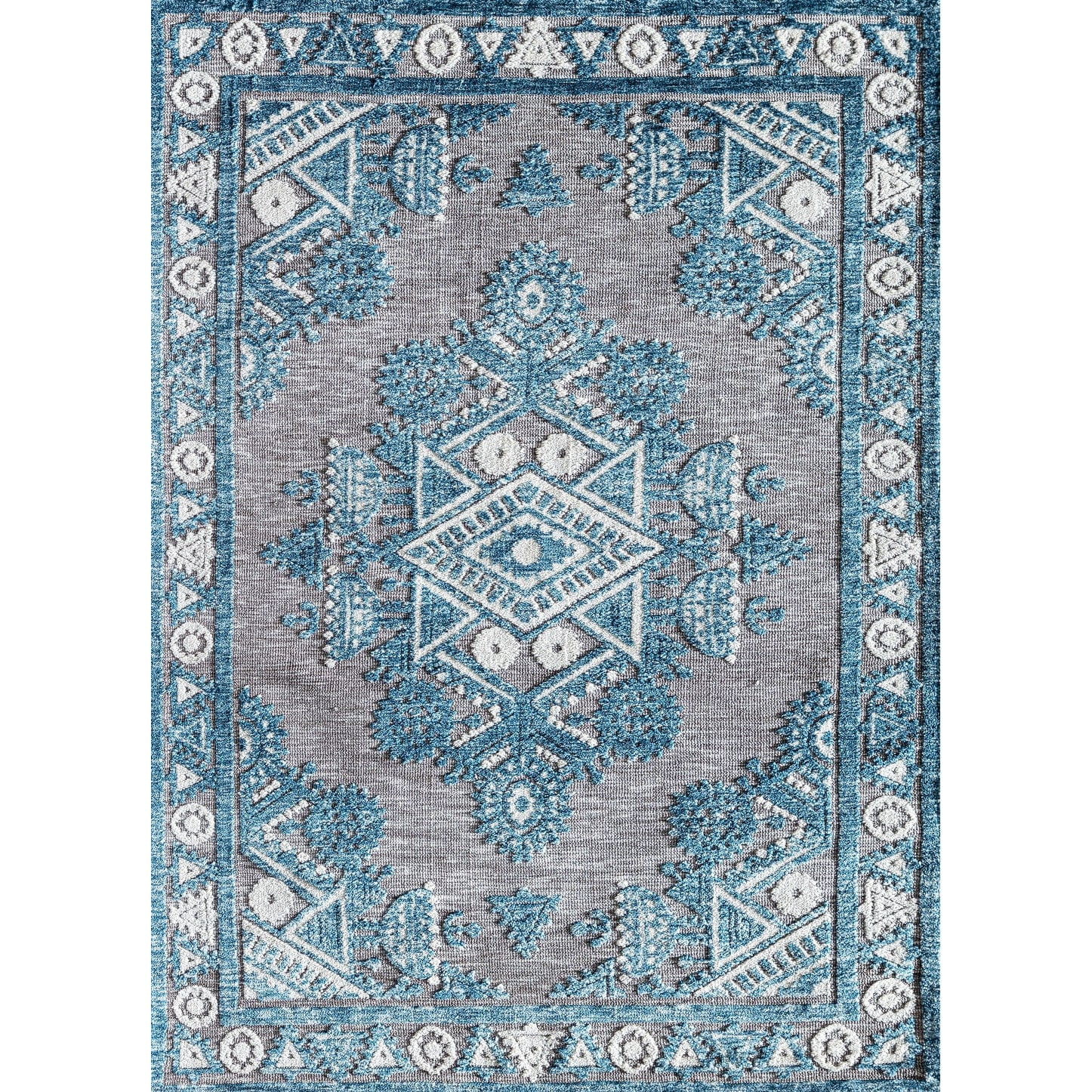 Rugs America GA30A Blue Wonder Tribal Bohemian Blue Area Rug, 2'0"x3'0" Ideal for Living Room, Bedroom, Dining Room and More