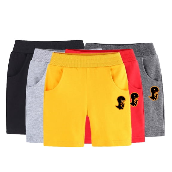 LYMAYTER Kids Baby Boys Cotton Shorts Summer Cartoon Printing Casual Sweat Pants for Toddler Five Points Elastic Waist Shorts 1-9T