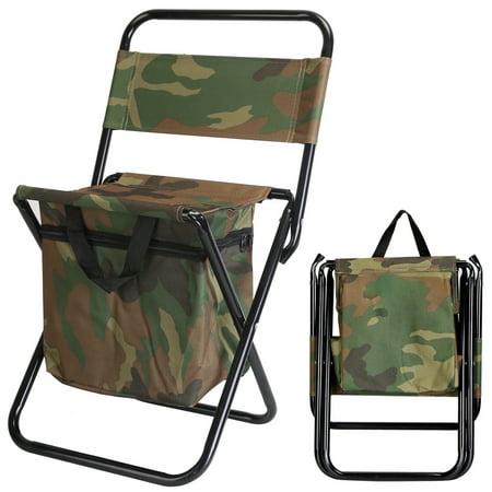 iMounTEK Portable Folding Fishing Chair with Cooler Bag 200lbs Max Loading for Camping Hiking Hunting