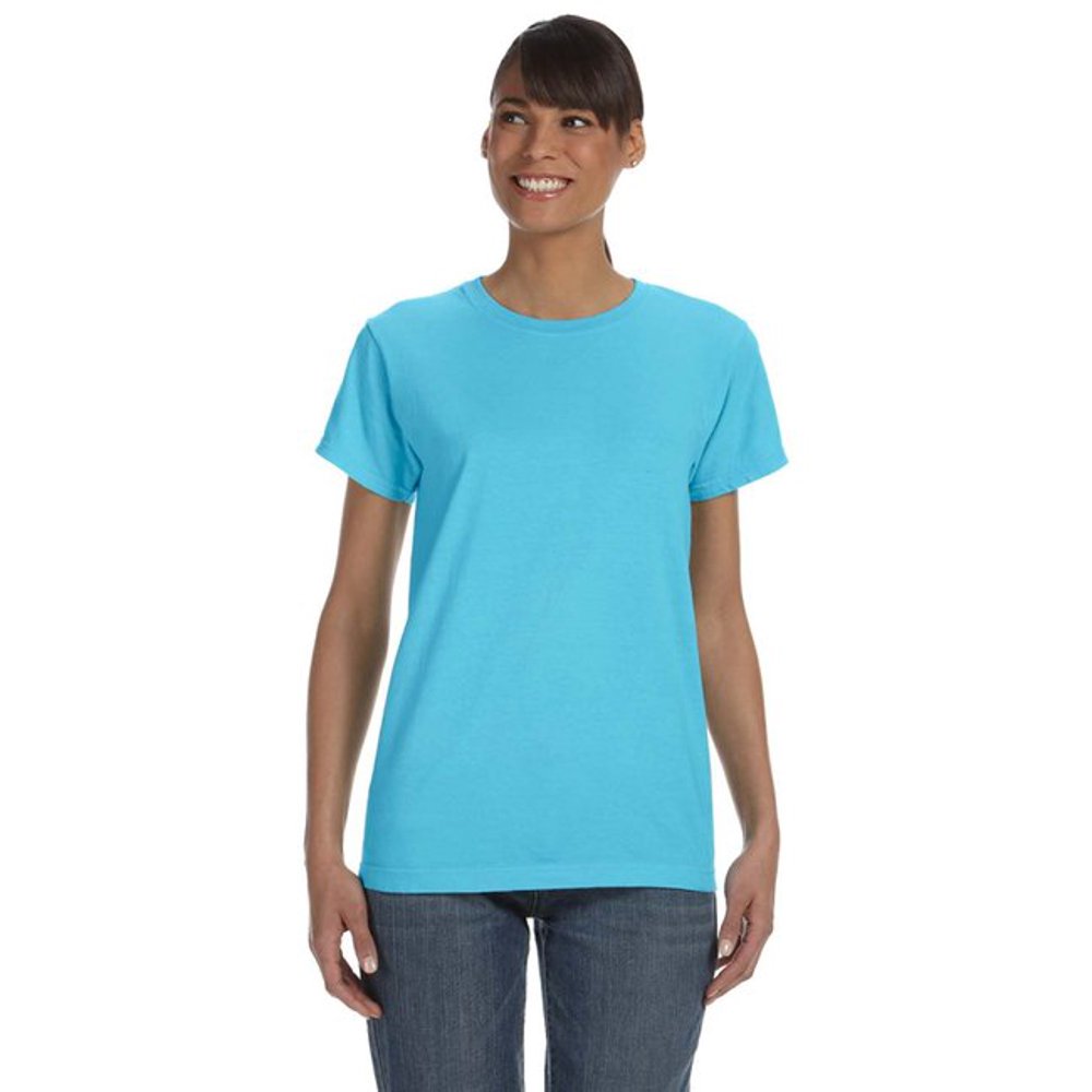 COMFORT COLORS - Ladies' Midweight RS T-Shirt - LAGOON BLUE - M ...