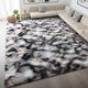 thumbnail image 2 of Alfombras DweIke Esponjosas en Negro, Blanco y Dorado para Dormitorio y Sala, Alfombra Grande de Peluche Suave 6x9, Alfombra Antideslizante y Lavable a Máquina para Dormitorio, Guardería y Aula, 2 of 9