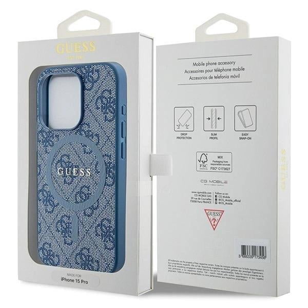 CG MOBILE Custodia Guess Saffiano Per IPhone 15 Plus – Rigida, Con MagSafe, Similpelle Viola, Lusso - 2