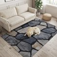 thumbnail image 2 of Area Rugs 4'x6'. Natural Stone Carpet Runner Indoor Outdoor Rugs Home Decor Aesthetic, Farmhouse Rustic Geometric Wall Non Slip Mats Washable Accent Rug for Living Room Bedroom, 2 of 8