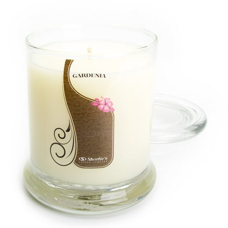 Pure Gardenia Candle - Medium White 10 Oz. Highly Scented Jar Candle - Made With Essential & Natural Oils - Flower & Floral