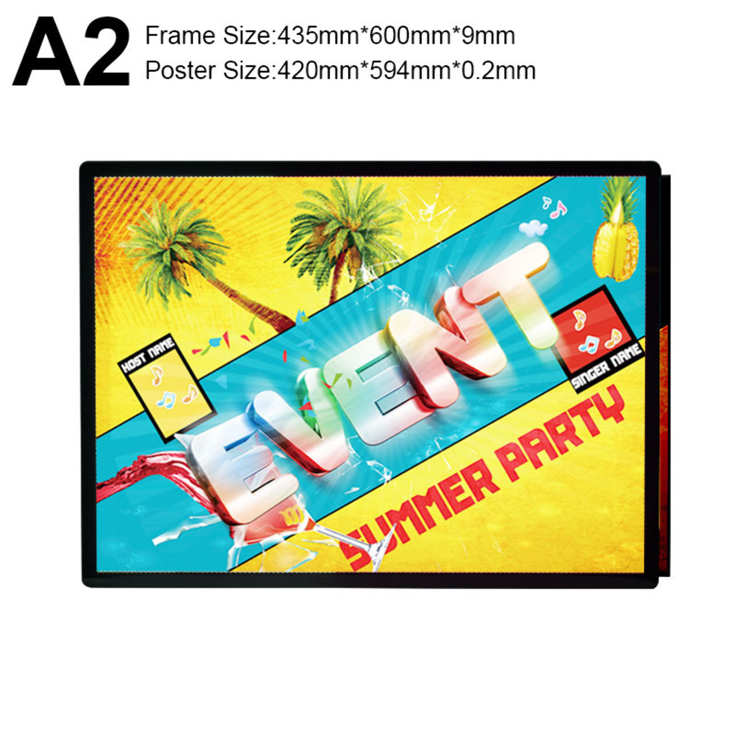 Extra Thin Backlit Film Display Frame Lightbox A2 Size poster