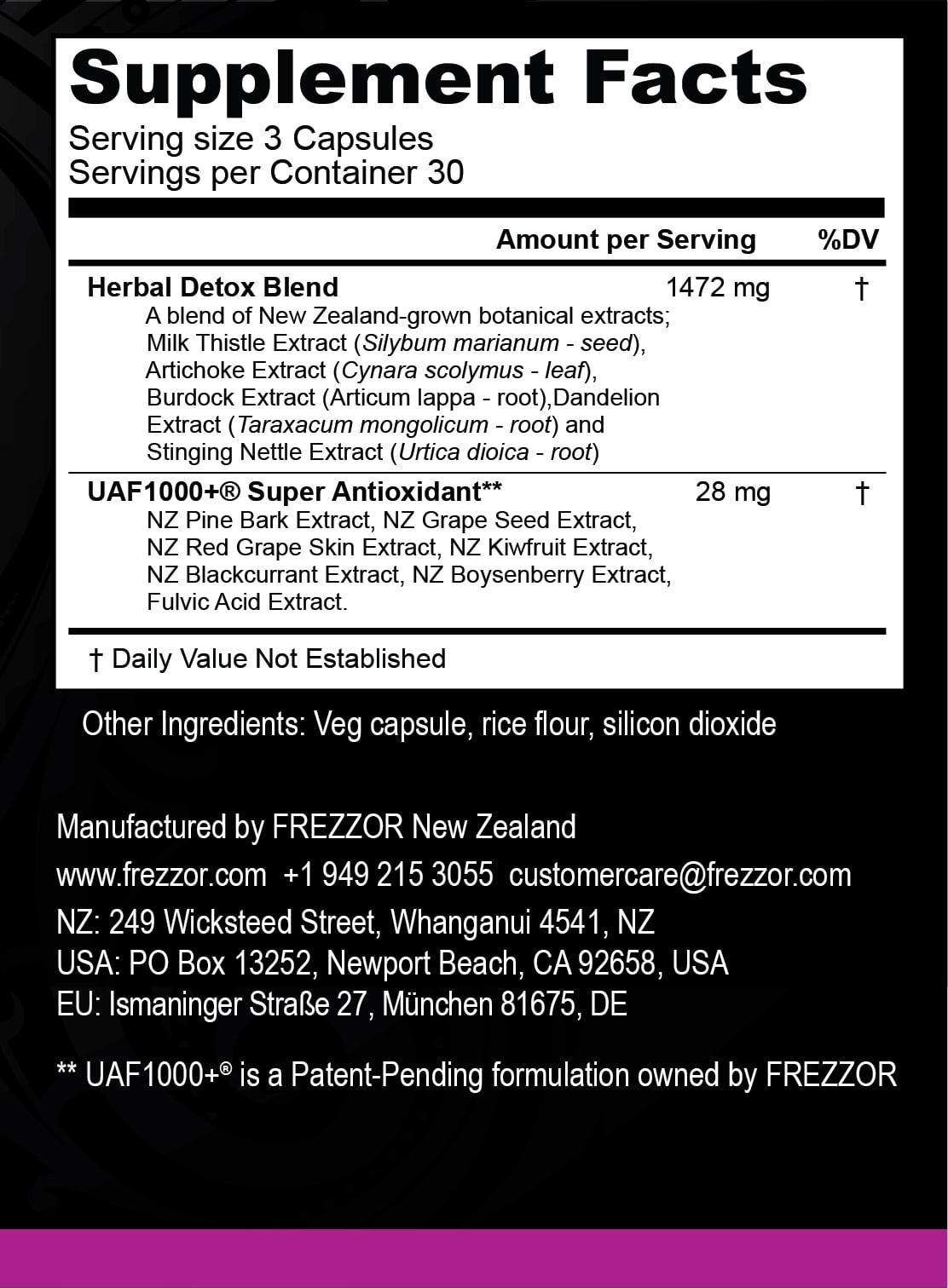 FREZZOR Omega 3 Black Green Lipped Mussel Oil, 53x Higher potency for Superior Joint Comfort & Mobility, No Fishy Aftertaste, 1 Bottle, 60 Softgels plus 1 Bottle of Herbal Detox