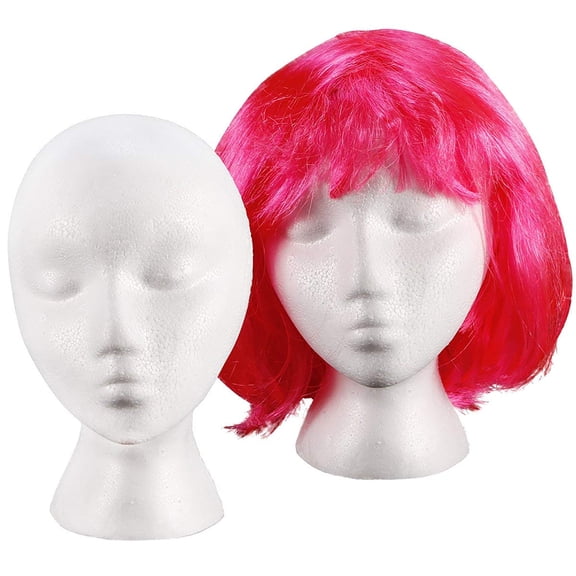 Queroig Foam Mannequin Useful Sturdy PE Foam Mannequin Wig Head Wig Holder