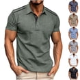 thumbnail image 1 of Fanxing Mens Golf Shirts with Collar Clearance Black Lightweight Basic Button Mucle T-Shirt Golf Tee Tops S, 1 of 6