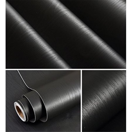 Black Wood Grain Contact Paper Vinyl Self Adhesive Shelf Liner