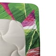 thumbnail image 3 of Ambesonne Flamingo Fitted & Top Sheet Set with Sham, Retro Exotic Leaves, Pink Green, 3 of 4