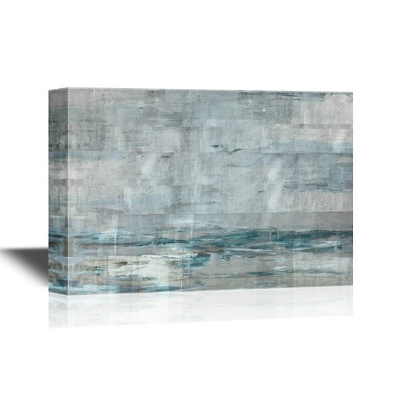 wall26 - Canvas Wall Art - Abstract Grunge Light Blue Color Composition - Gallery Wrap Modern Home Art | Ready to Hang - 32x48 inches