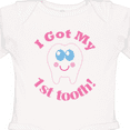 thumbnail image 4 of Inktastic I Got My 1st Tooth Girls Long Sleeve Baby Bodysuit, 4 of 5