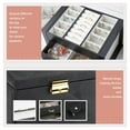 thumbnail image 5 of Casegrace Large Jewelry Box Organizer Girls PU Leather Drawer Boxes Earrings Ring Necklace Storage Case, 5 of 9