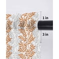 thumbnail image 6 of Orange Gray Botanical Tier Curtains 36 Inch Length,Sheer Curtains for Bedroom Living Room Window Pastoral Spring Summer Leaf Aesthetics Small Half Window Kitchen Curtains & Drapes 27.5"x36" 2 Panels, 6 of 6