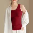 thumbnail image 5 of JGGSPWM Women's Tank Tops Ribbed Summer Casual Sleeveless Basic Cami Top Slim Fitted Blouse Tees Red S, 5 of 7
