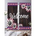 thumbnail image 2 of Daisy Floral Sheer Curtains for Living Room Bedroom Vintage Wood Grain Red Blue Plaid Sheer Curtains 84 Inch Long 2 Panels Set Light Filtering Curtain Window Treatments Drapes for Dining Room, 2 of 6