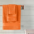thumbnail image 5 of Dan River 3 Piece Towel Set Soft Quick Drying Cotton Bath Towel For Gym, Spa and Bathroom - Orange, 5 of 11