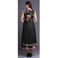 thumbnail image 4 of Bimba Black Floral Anarkali Dress For Women Indian Ethnic Printed Kurti Long Kurta Party Dress Large, 4 of 6