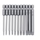 thumbnail image 1 of 11 puntas de destornillador eléctrico de 1/4 de pulgada y 100 mm con revestimiento de ciruela maciza, cabeza T6, T7, T8, T9, T10, T15, T20, T25, T27, T30 y T40, 1 of 7