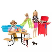 Barbie Sisters Backyard BBQ Doll Playset, 20 Pieces