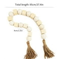 thumbnail image 6 of Large Wood Bead Garland with 1.5" Diameter Wooden Beads and Tassels,39" Long Rustic Wood Beads Garland for Tiered Tray Decor, 6 of 12